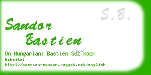 sandor bastien business card